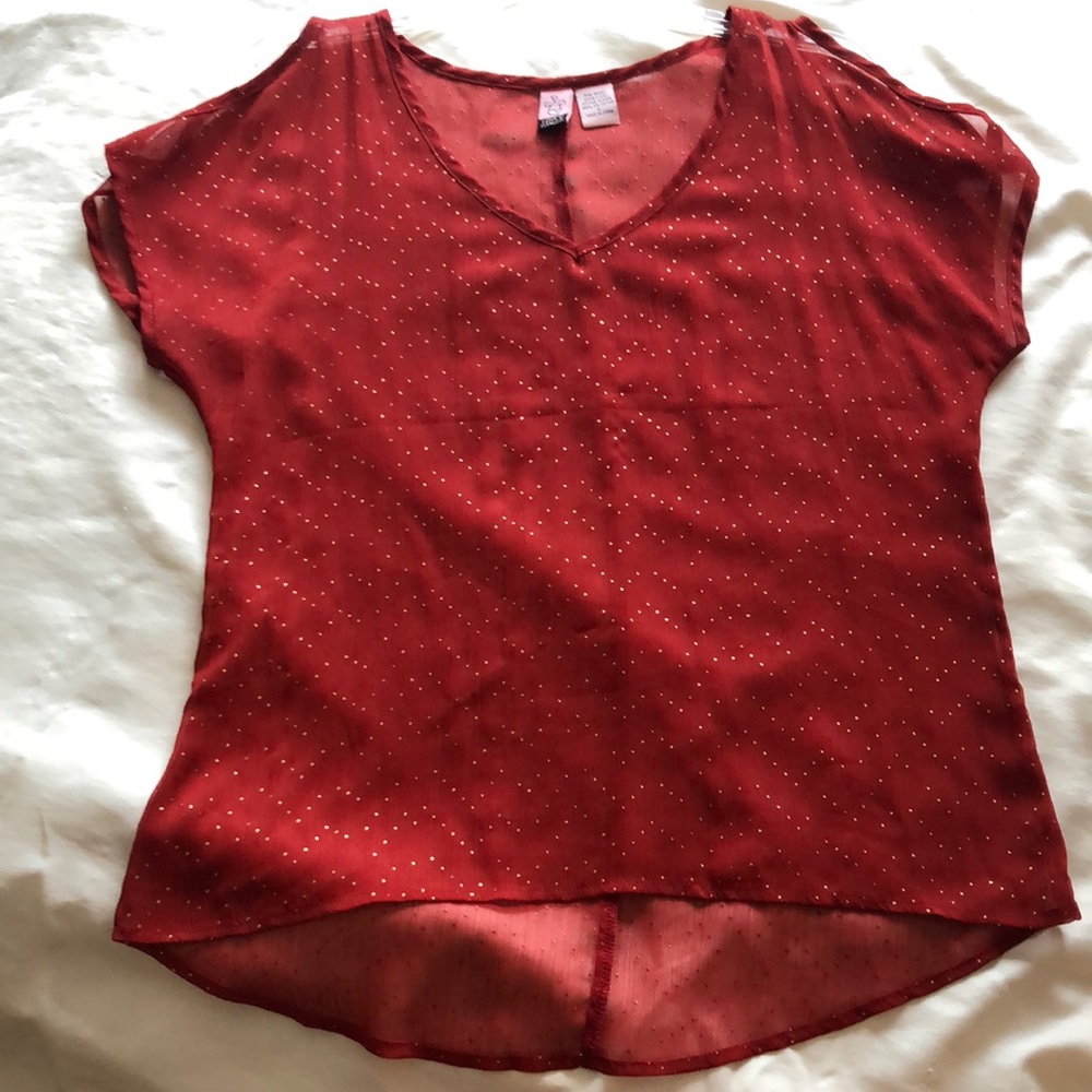 Rust, Cold Shoulder Top, Small